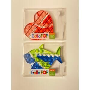 Set of 2 Gotta Pop Toys Heart Shark